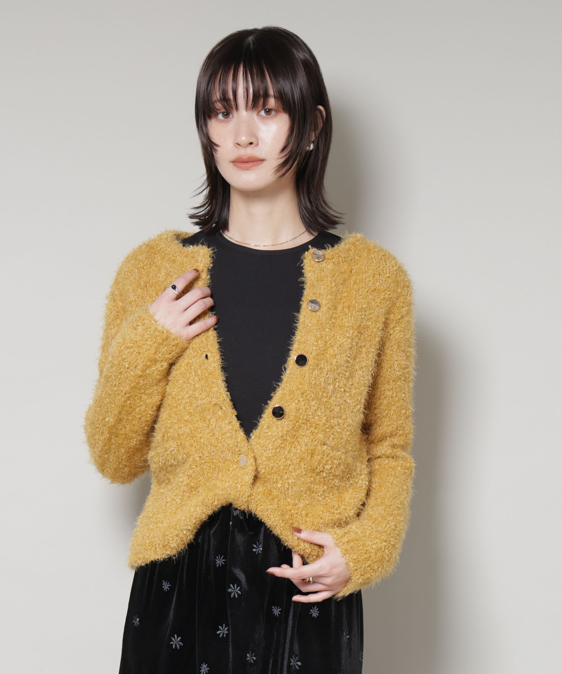 nano･universe「チュールシャギークルーネックニットカーディガン」|ニット・セーター|