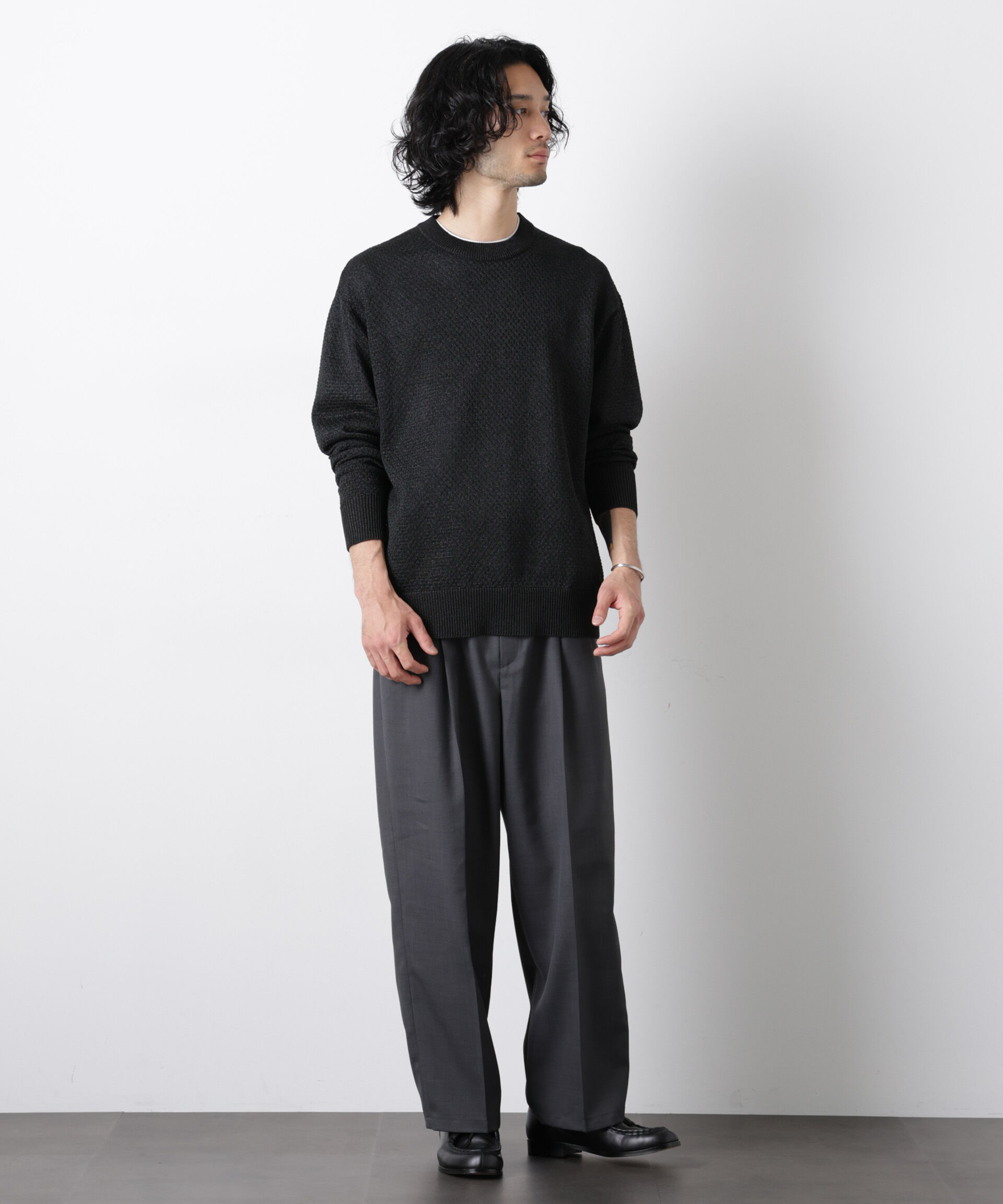 nano･universe「ギマクルーネックプルオーバー」|ニット・セーター|