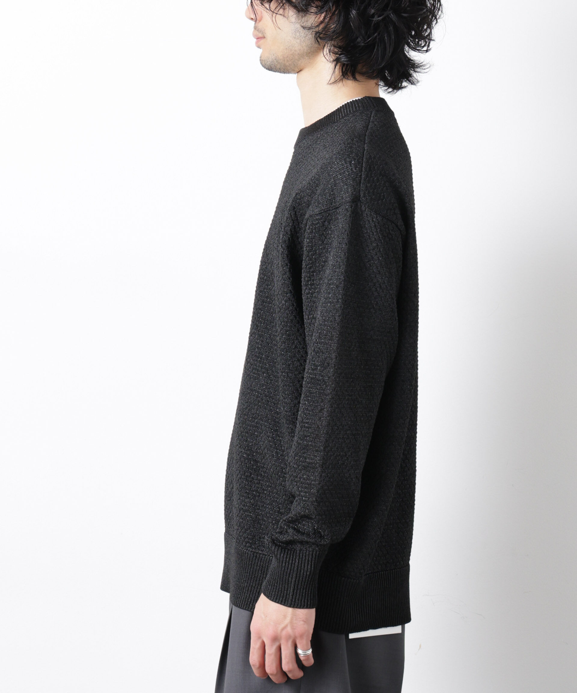 nano･universe「ギマクルーネックプルオーバー」|ニット・セーター|