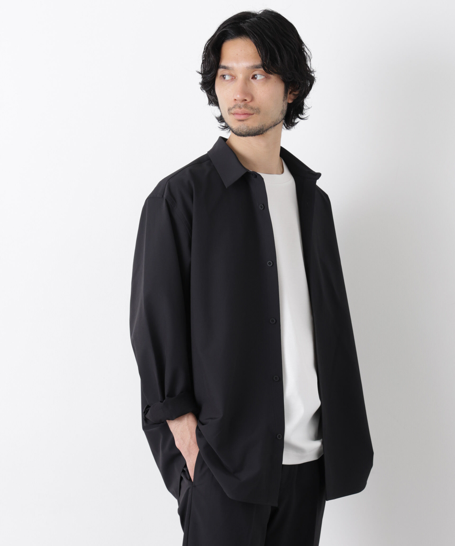 nano･universe「ライトウェイトストレッチシャツ 長袖」|シャツ・ブラウス|