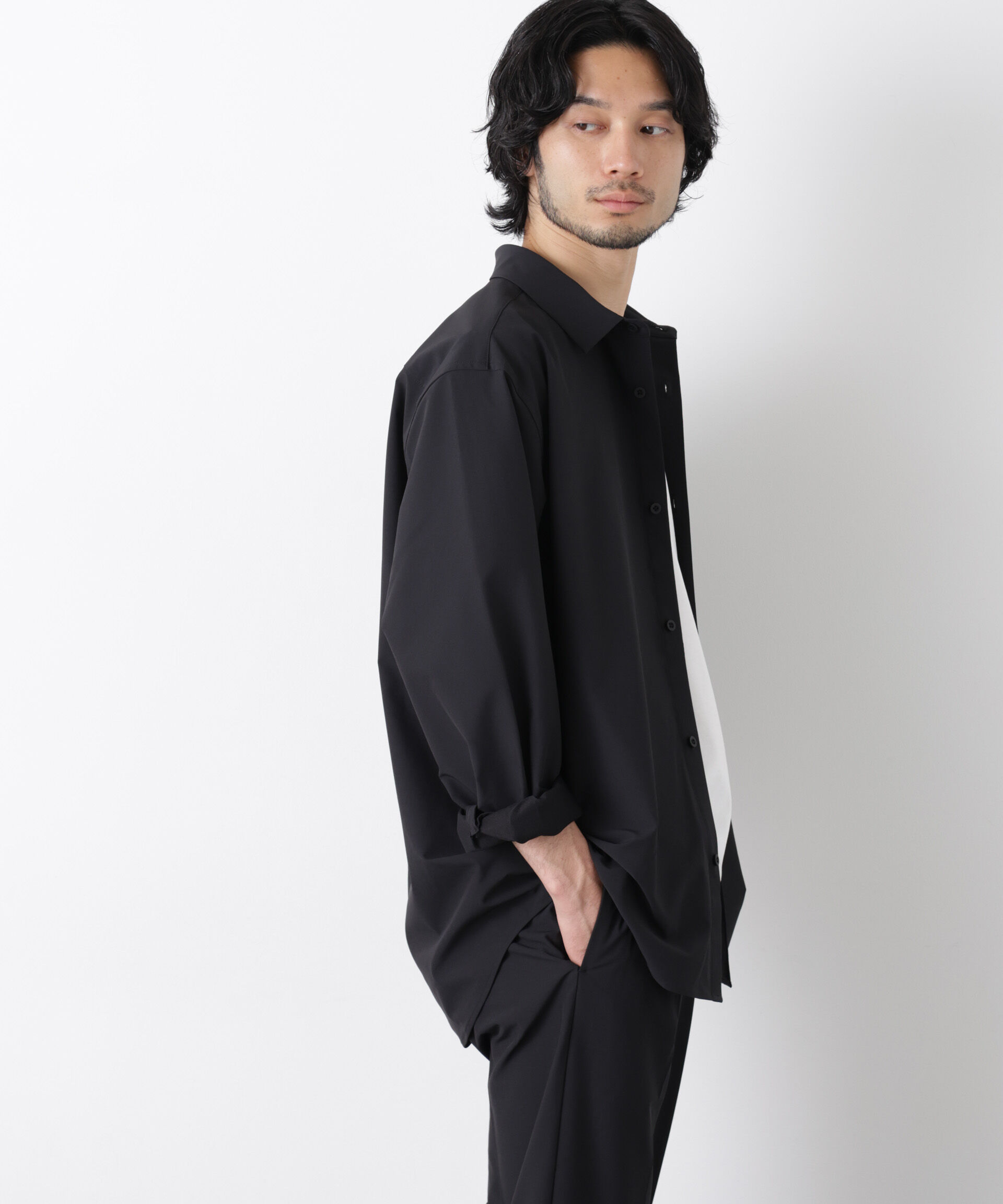 nano･universe「ライトウェイトストレッチシャツ 長袖」|シャツ・ブラウス|