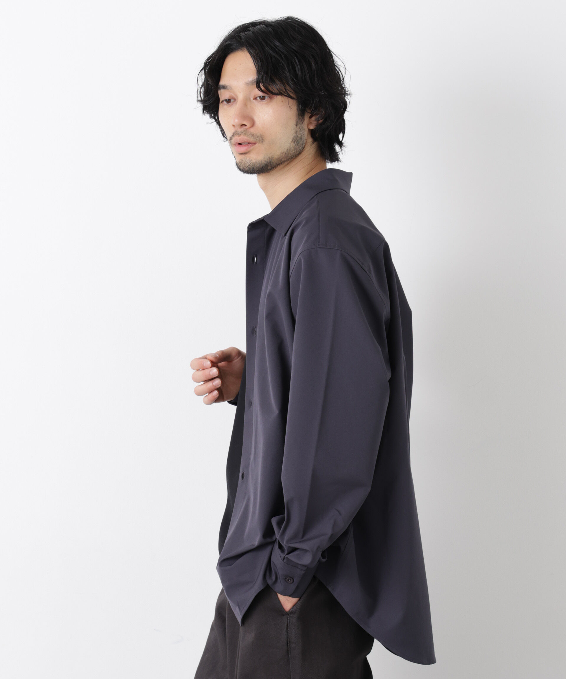 nano･universe「ライトウェイトストレッチシャツ 長袖」|シャツ・ブラウス|