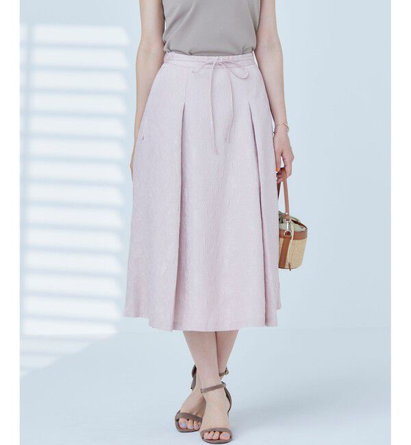 組曲「【WEB限定】エアリーフラワージャガード フレアスカート」|スカート|