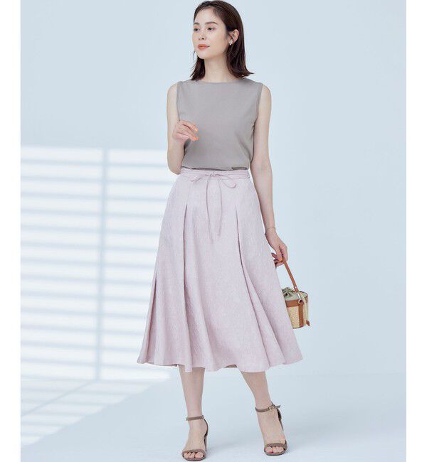 組曲「【WEB限定】エアリーフラワージャガード フレアスカート」|スカート|