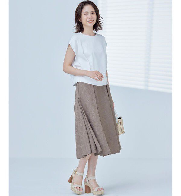 組曲「【WEB限定】エアリーフラワージャガード フレアスカート」|スカート|