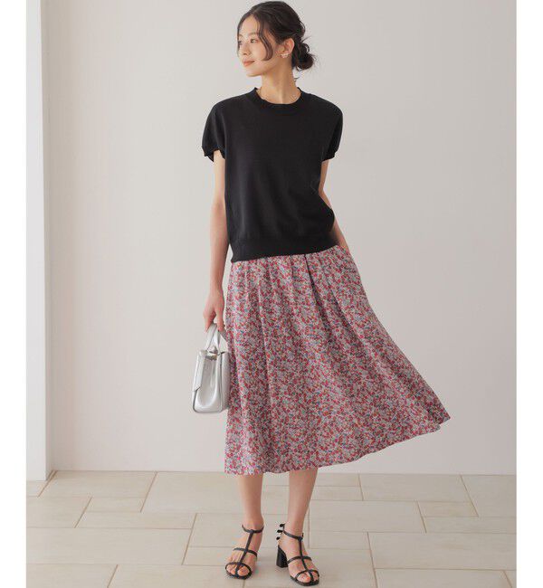組曲「【WEB限定】フラワーガーデンプリント スカート」|スカート|ﾍﾞｰｼﾞｭ