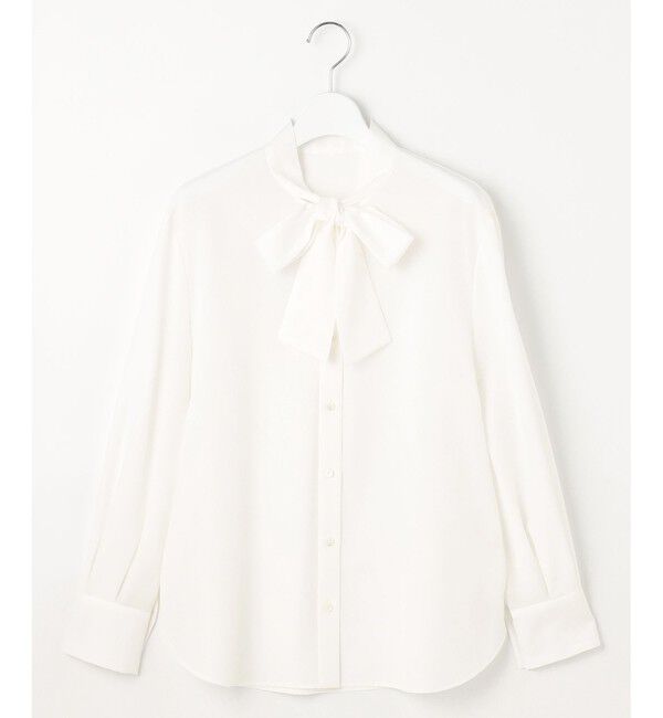 自由区「【洗える】ナチュラルタッチボウタイ ブラウス」|シャツ・ブラウス|