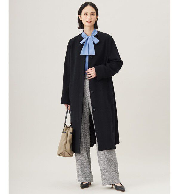 自由区「【洗える】ナチュラルタッチボウタイ ブラウス」|シャツ・ブラウス|