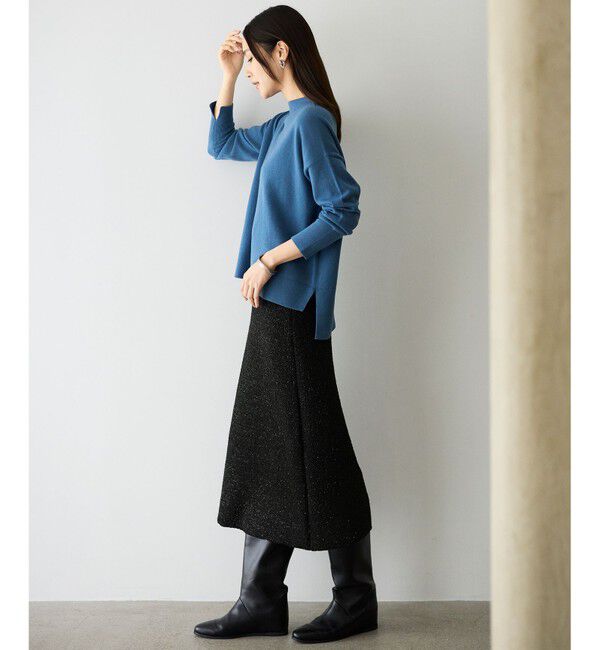 自由区「【SHIHOさん着用】ウールハイゲージモックネック ニット」|ニット・セーター|