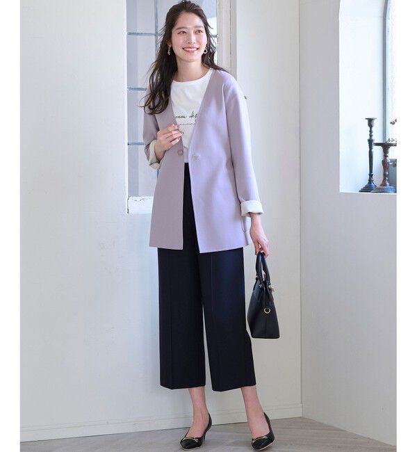 ANY SIS「【2WAY・リバーシブル】スプリングショートリバー コート」|ノーカラーコート|