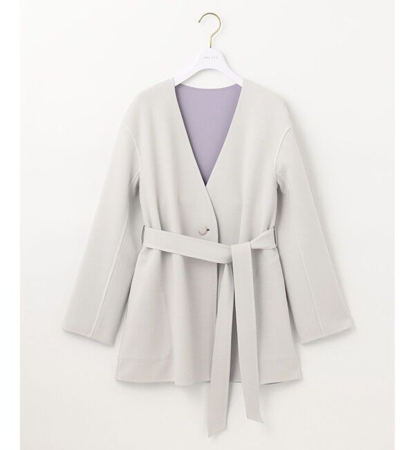 ANY SIS「【2WAY・リバーシブル】スプリングショートリバー コート」|ノーカラーコート|