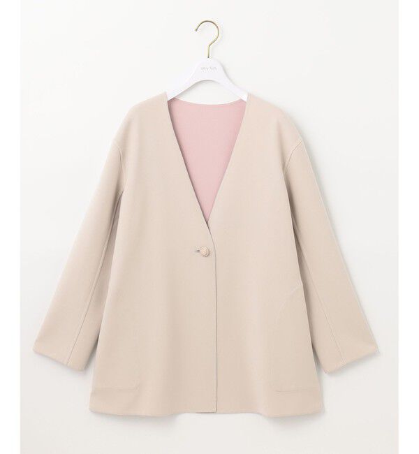 ANY SIS「【2WAY・リバーシブル】スプリングショートリバー コート」|ノーカラーコート|