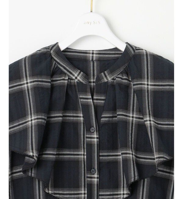any SiS「【洗える】サッカーチェック ブラウス」|シャツ・ブラウス|
