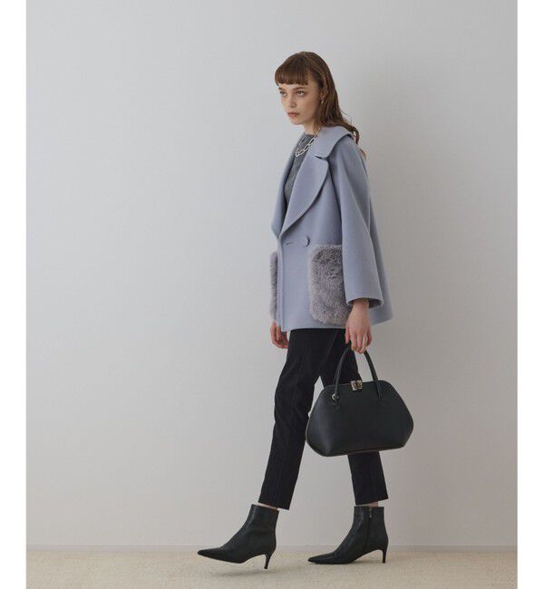 GRACE CONTINENTAL「ファーポケットピーコート」|ピーコート|