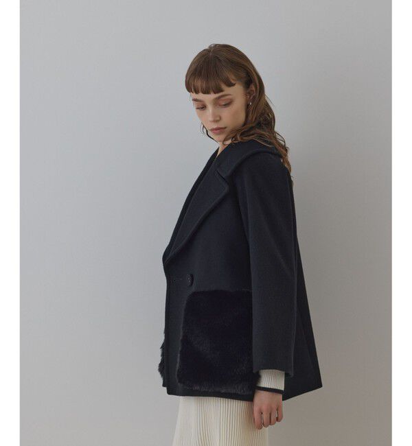 GRACE CONTINENTAL「ファーポケットピーコート」|ピーコート|