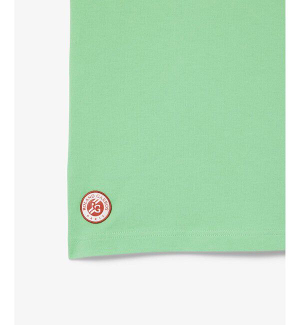 LACOSTE「ローラン・ギャロスコラボ 配色ライン バックプリントTシャツ」|Tシャツ・カットソー|