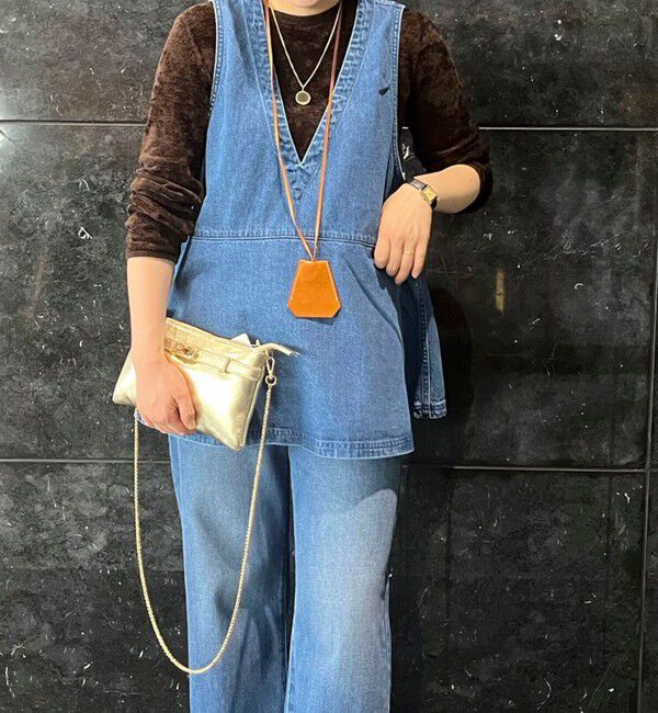 Rie Miller「【RM denim】ペプラムジレデニムブラウス」|シャツ・ブラウス|