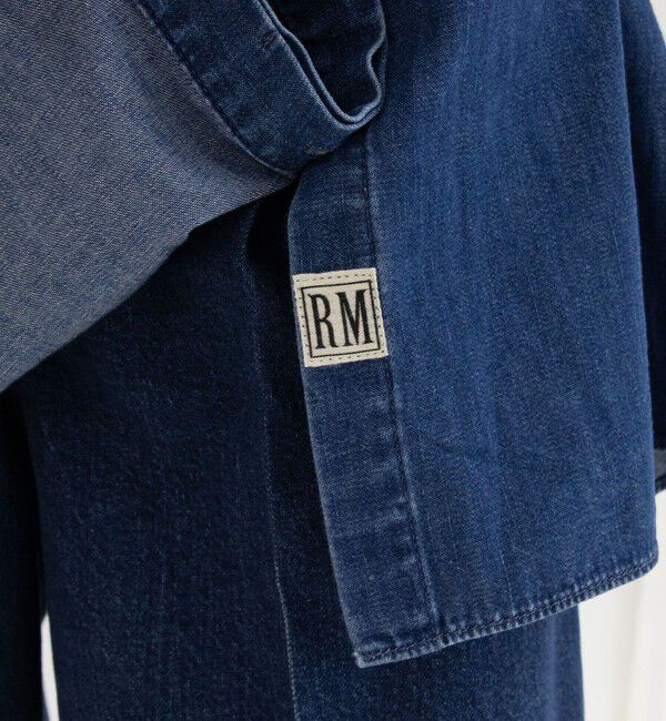 Rie Miller「【RM denim】ビッグカラー2WAYデニムブラウス」|シャツ・ブラウス|