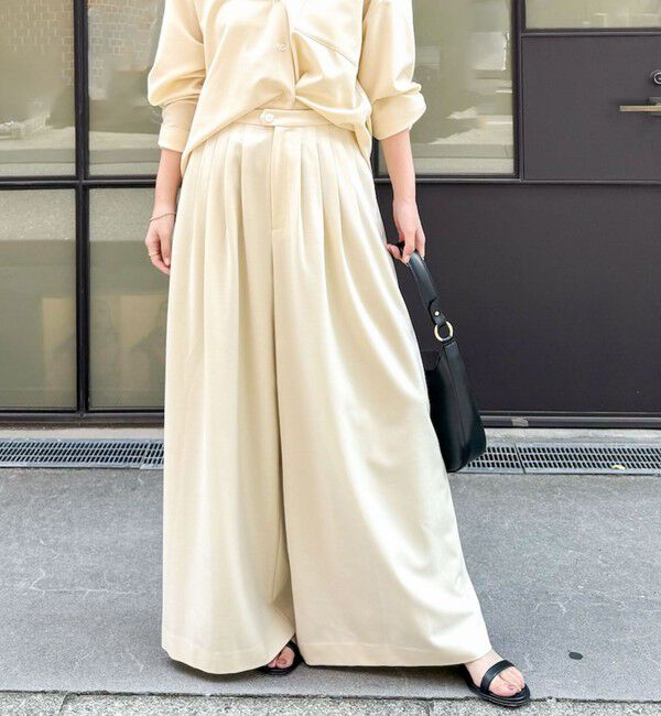 NOLLEY'S「◇【WEB限定サイズあり】《セットアップ対応》ウォッシャブルMannishワイドパンツ」|その他|