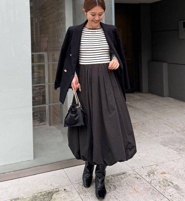 NOLLEY'S sophi「タフタバルーンスカート2WAYニットワンピース」|ワンピース|