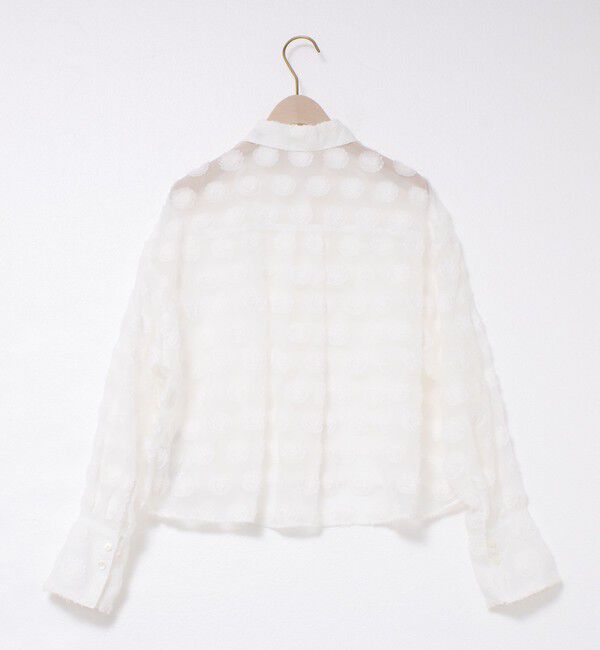 NOLLEY'S sophi「シアーフラワージャガードショートシャツ」|シャツ・ブラウス|