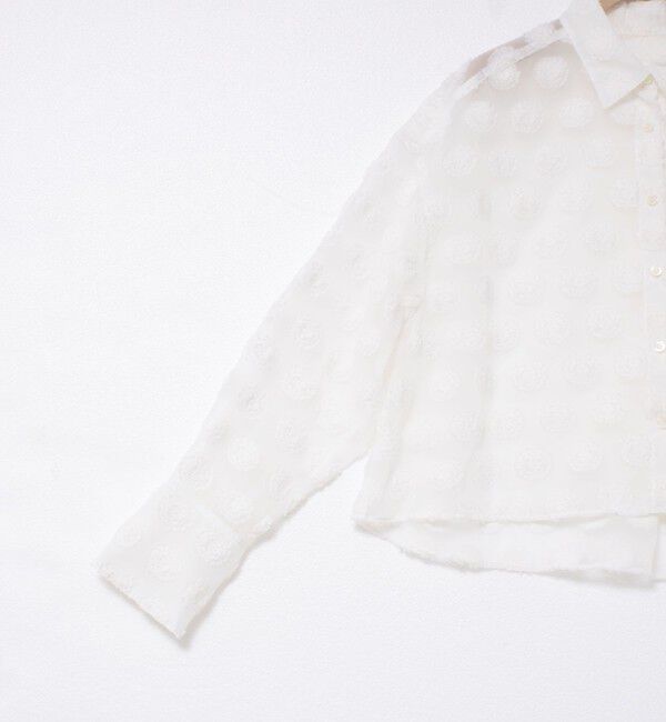 NOLLEY'S sophi「シアーフラワージャガードショートシャツ」|シャツ・ブラウス|