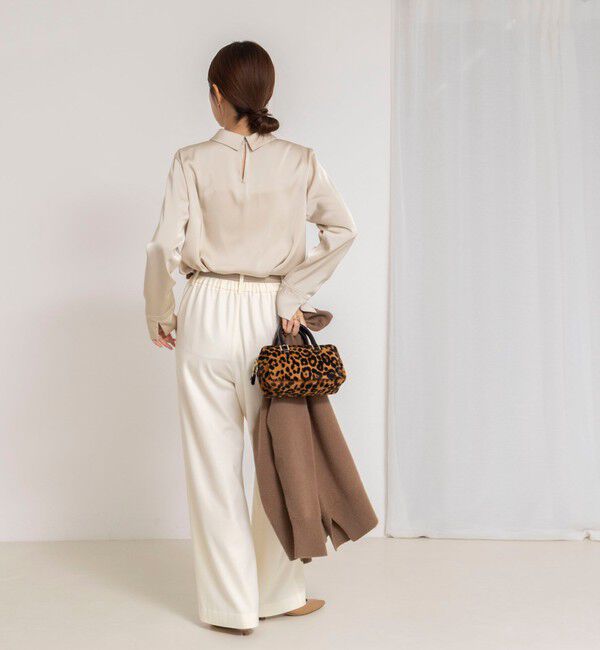 NOLLEY'S「ウォッシャブルNEWオトナサテン襟付きブラウス」|シャツ・ブラウス|