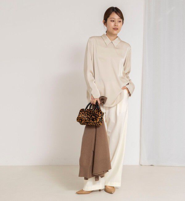 NOLLEY'S「ウォッシャブルNEWオトナサテン襟付きブラウス」|シャツ・ブラウス|