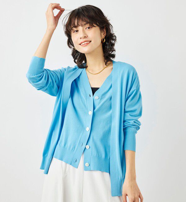 NOLLEY'S「《手洗い可能》ベストドッキングVネックカーディガン」|カーディガン|