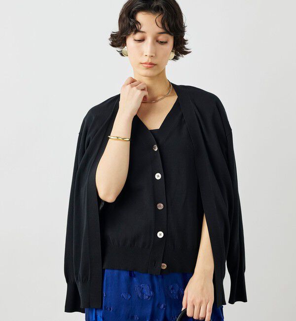 NOLLEY'S「《手洗い可能》ベストドッキングVネックカーディガン」|カーディガン|