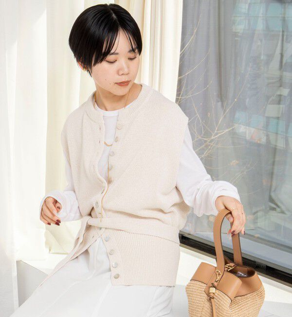 NOLLEY'S「《手洗い可能》ペーパーヤーン天竺ベスト」|ベスト・ジレ|