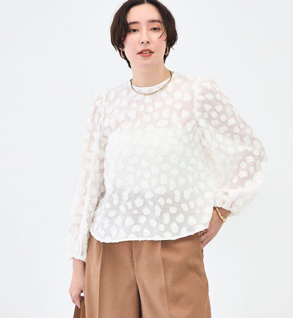 NOLLEY'S「【KIRYU】ウォッシャブル花柄ジャガードブラウス」|シャツ・ブラウス|
