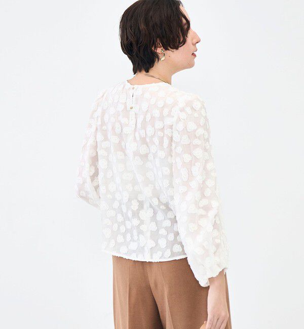 NOLLEY'S「【KIRYU】ウォッシャブル花柄ジャガードブラウス」|シャツ・ブラウス|