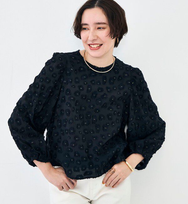 NOLLEY'S「【KIRYU】ウォッシャブル花柄ジャガードブラウス」|シャツ・ブラウス|