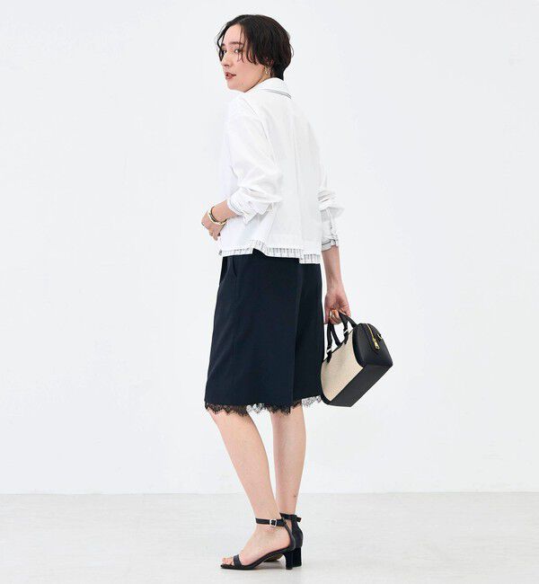 NOLLEY'S「ウォッシャブルレイヤード風ショート丈シャツ」|シャツ・ブラウス|