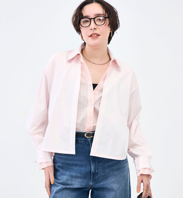 NOLLEY'S「ウォッシャブルレイヤード風ショート丈シャツ」|シャツ・ブラウス|