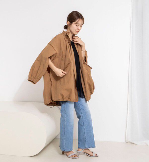 NOLLEY'S「【MARILYN MOON/マリリーンムーン】ウォッシャブルシャーリングギャザーブルゾン」|ブルゾン・スタジャン|