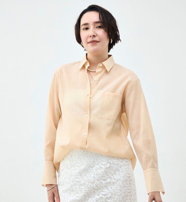 NOLLEY'S sophi「ウォッシャブルシアーオーガンジー2WAYシャツ」|シャツ・ブラウス|