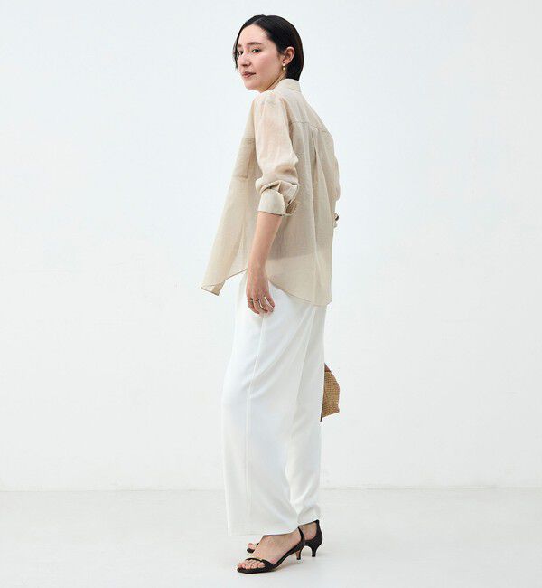 NOLLEY'S sophi「ウォッシャブルシアーオーガンジー2WAYシャツ」|シャツ・ブラウス|