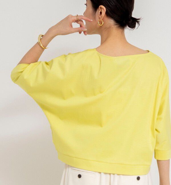 NOLLEY'S「ウォッシャブルドルマンTシャツ」|Tシャツ・カットソー|イエロー