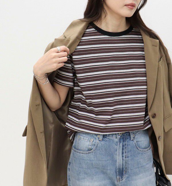 fredy emue「汗ジミ軽減天竺BasicTシャツ」|Tシャツ・カットソー|ブラウン系その他