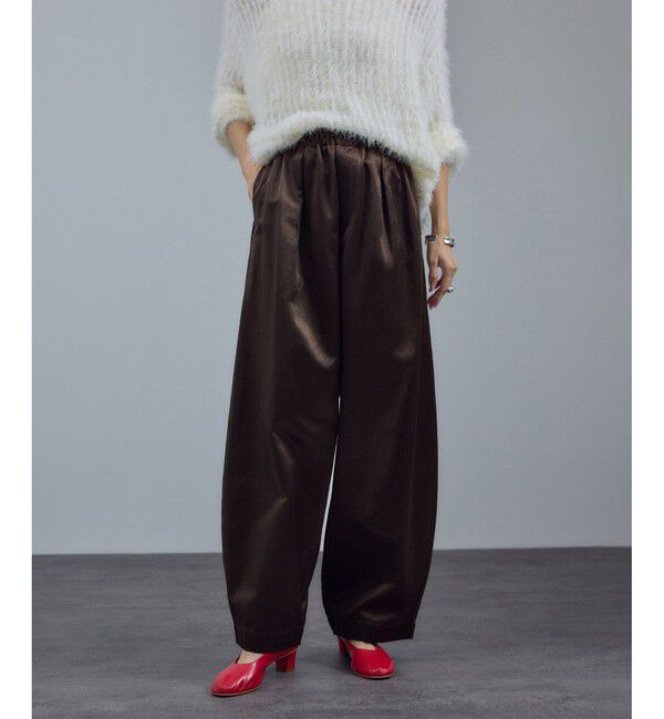 SALON adam et rope'「サテンフェードイージーカーヴィーパンツ」|チノ|