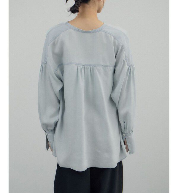 SALON adam et rope'「デニムライクラッフルフリルブラウス」|シャツ・ブラウス|