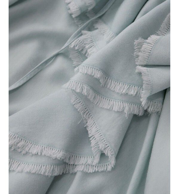 SALON adam et rope'「デニムライクラッフルフリルブラウス」|シャツ・ブラウス|