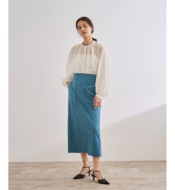 ROPE「キュプラシルクボリュームスリーブブラウス/イージーケア」|シャツ・ブラウス|