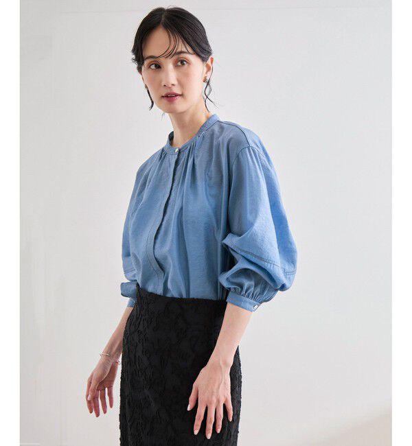 ROPE「キュプラシルクボリュームスリーブブラウス/イージーケア」|シャツ・ブラウス|