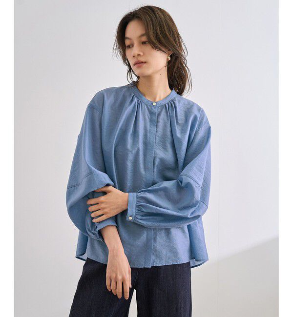 ROPE「キュプラシルクボリュームスリーブブラウス/イージーケア」|シャツ・ブラウス|