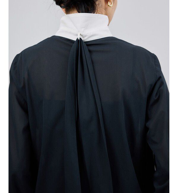 ROPE「シアートリコットボウタイシャツブラウス/イージーケア」|シャツ・ブラウス|