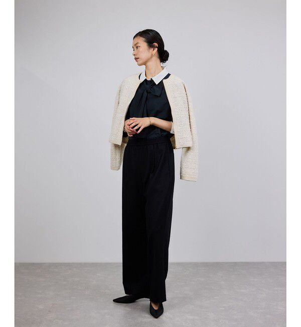 ROPE「シアートリコットボウタイシャツブラウス/イージーケア」|シャツ・ブラウス|