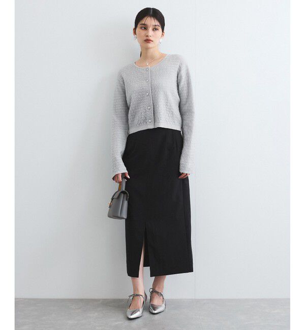 VIS「オーガンジーメタルボタンニットカーディガン」|カーディガン|